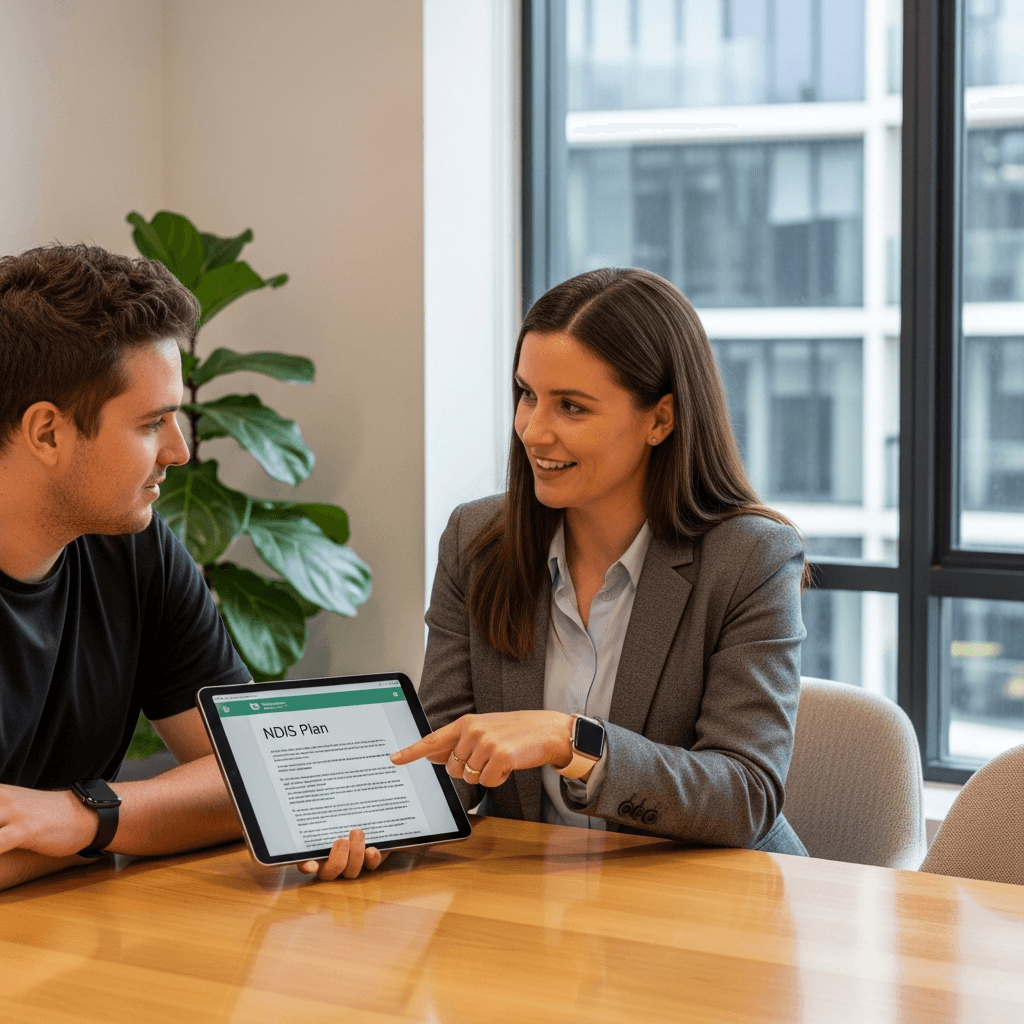 Support Coordinator helping NDIS participant